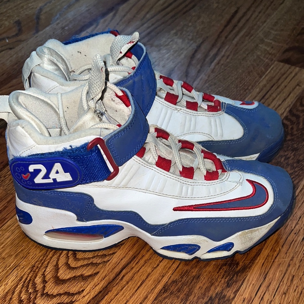Nike Griffey Jr Blue and White & Red Sneakers